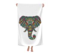 Telo Mare Elephant Head Asciugamano da Sauna Morbido Telo Doccia Alta qualità Teli Mare per Campeggio Viaggi Piscina 80X130CM