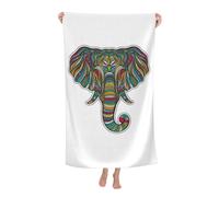 Telo Mare Elephant Head Telo Doccia Morbido Asciugamano da Spiaggia Senza Sabbia Asciugamano da Sauna per Viaggi Campeggio Piscina 80X130CM