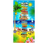 Telo mare Florida 76,2 x 152,4 cm, 100% cotone (1 asciugamano 76,2 x 152,4 cm, cartelli della Florida)