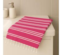 Telo Mare Fouta 100% Cotone, Made in Italy Stile Orientale ideale per Sauna, Yoga, Picnic - Telo Spiaggia e Piscina - Asciugamano Bagno e Doccia Lavabile in Lavatrice (Rosa, Grande 90x160)