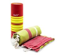 TELO MARE FOUTA COTONE 180X100 CM ROSSO VERDE