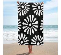 Telo mare geometrico della metà del secolo in microfibra senza sabbia, grandi asciugamani da doccia multiuso assorbenti per bagno piscina 130 x 80 cm