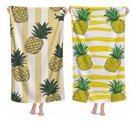 Telo Mare Grande 100x180cm Teli Mare Microfibra Spiaggia Ananas Telo Palestra Uomo, Stuoia Spiaggia Leggero Portatile,Beach Towel Ragazza Morbido Compatto Assorbente per Bagno Piscina Sauna Yoga M-823