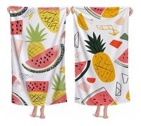 Telo Mare Grande 100x180cm Teli Mare Microfibra Spiaggia Frutta Telo Palestra Uomo, Stuoia Spiaggia Leggero Portatile,Beach Towel Ragazza Morbido Compatto Assorbente per Bagno Piscina Sauna Yoga M-602