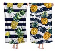 Telo Mare Grande 220x100cm Teli Mare Microfibra Spiaggia Ananas Telo Palestra Uomo, Stuoia Spiaggia Leggero Portatile,Beach Towel Ragazza Morbido Compatto Assorbente per Bagno Piscina Sauna Yoga M-650