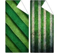 Telo Mare Grande 60x120cm Verde Telo Mare Microfibra Banda Stuoia Spiaggia 2 Pezzi, Compatta Antisabbia, Asciugatura Rapida, Ultra Assorbente, Teli Palestra per Spiaggia Palestra Viaggi Sauna OC-985