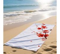 Telo Mare Grande Bianco Telo Mare Bambina Asciuga in un Lampo Telomare Anti-Sabbia Beach Towel Assorbente Ideale per Spiaggia Subacquea Surf Attività Avanzato Dimensioni 76x152cm Stile Cinese bz-227