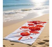 Telo Mare Grande Bianco Telo Mare Bambina Asciuga in un Lampo Telomare Anti-Sabbia Beach Towel Assorbente Ideale per Spiaggia Subacquea Surf Attività Avanzato Dimensioni 100x200cm Stile Cinese bz-215