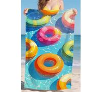 Telo Mare Grande Blu Telo Mare Bambina Asciuga in un Lampo Telomare Anti-Sabbia Beach Towel Assorbente Ideale per Spiaggia Spiaggia Subacquea Surf Attività Avanzato Dimensioni 75x160cm Oceano bz-665