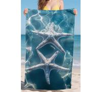 Telo Mare Grande Blu Telo Mare Bambina Asciuga in un Lampo Telomare Anti-Sabbia Beach Towel Assorbente Ideale per Spiaggia Spiaggia Subacquea Surf Attività Avanzato Dimensioni 75x160cm Oceano bz-659