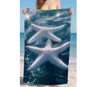 Telo Mare Grande Blu Telo Mare Bambina Asciuga in un Lampo Telomare Anti-Sabbia Beach Towel Assorbente Ideale per Spiaggia Spiaggia Subacquea Surf Attività Avanzato Dimensioni 80x180cm Oceano bz-661