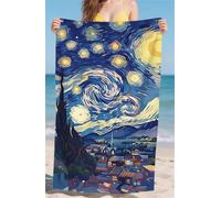 Telo Mare Grande Blu Telo Mare Bambina Asciuga in un Lampo Telomare Anti-Sabbia Beach Towel Assorbente Ideale per Spiaggia Spiaggia Subacquea Surf Attività Avanzato Dimensioni 76x152cm Astratto bz-643