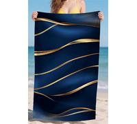 Telo Mare Grande Blu Telo Mare Bambina Asciuga in un Lampo Telomare Anti-Sabbia Beach Towel Assorbente Ideale per Spiaggia Spiaggia Subacquea Surf Attività Avanzato Dimensioni 90x200cm Marmo bz-645