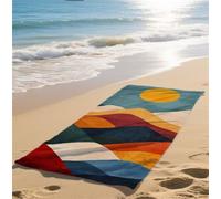 Telo Mare Grande Colore Telo Mare Bambina Asciuga in un Lampo Telomare Anti-Sabbia Beach Towel Assorbente Ideale per Spiaggia Subacquea Surf Attività Avanzato Dimensioni 75x150cm Astratto bz-265