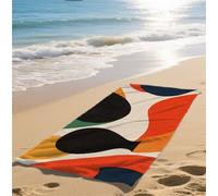 Telo Mare Grande Colore Telo Mare Bambina Asciuga in un Lampo Telomare Anti-Sabbia Beach Towel Assorbente Ideale per Spiaggia Subacquea Surf Attività Avanzato Dimensioni 80x180cm Astratto bz-277