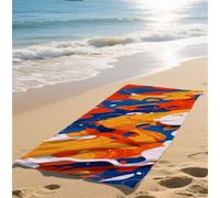 Telo Mare Grande Colore Telo Mare Bambina Asciuga in un Lampo Telomare Anti-Sabbia Beach Towel Assorbente Ideale per Spiaggia Subacquea Surf Attività Avanzato Dimensioni 100x180cm Astratto bz-267