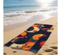 Telo Mare Grande Colore Telo Mare Bambina Asciuga in un Lampo Telomare Anti-Sabbia Beach Towel Assorbente Ideale per Spiaggia Subacquea Surf Attività Avanzato Dimensioni 90x180cm Astratto bz-243