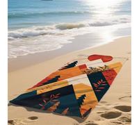 Telo Mare Grande Colore Telo Mare Bambina Asciuga in un Lampo Telomare Anti-Sabbia Beach Towel Assorbente Ideale per Spiaggia Subacquea Surf Attività Avanzato Dimensioni 100x200cm Astratto bz-253