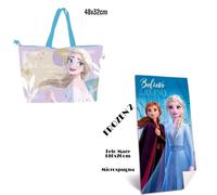 TELO MARE IN COTONE FROZEN 2 + BORSA DA SPIAGGIA ASCIUGAMANO PER MARE PISCINA