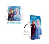 TELO MARE IN COTONE FROZEN 2 + SACCA IN OMAGGIO ASCIUGAMANO PER MARE PISCINA