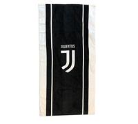 Juventus Telo mare ufficiale spugna 100% cotone cinigliato 70x140 cm Bianco-Nero
