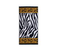Telo Mare Jacquard Spugna Asciugamano Spiaggia Disegno Animalier Zebra