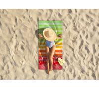 Telo Mare Jacquard Spugna Asciugamano Spiaggia Disegno Lanzarote Degradè