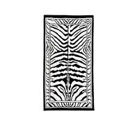 Telo Mare Jungle Maculato 90x160cm Asciugamano Spiaggia 100% Spugna di Cotone Beach Towel (Bianco-nero Zebrato)