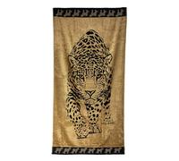 Telo Mare Leopardo Pantera spugna cotone jaquard egiziano asciugamano 90x165 cm