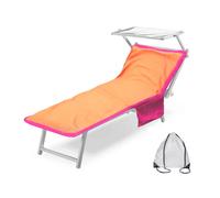 TELO MARE LETTINO TEDDY IN MICROFIBRA CON TASCHE MISURA CM. 80 X 190 ARANCIO CON