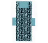 TELO Mare LETTINO TEDDY LEOPARDO BLU in microfibra CON TASCHE MISURA cm. 80 X 19