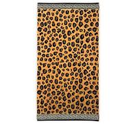 Telo Mare Maculato Bordo Dorato 86x165cm Telo in Spugna 100% Cotone Telo Spiaggia Beach Towel