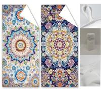 Telo Mare Mandala Telo Mare Microfibradi 60x120 Asciugamano Palestra Pianta Stuoia Spiaggia Compatta, Antisabbia, Asciugatura Rapida, Ultra Assorbente, Spiaggia Palestra Viaggi Sauna,2 Pezzi Wq-1073
