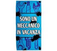 Telo Mare Meccanico In Vacanza Asciugamano in Microfibra e Cotone 75x150 cm