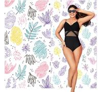 Telo Mare Microfibra 100x200cm 2 set Telo Mare Grande XXL, Asciugamano Microfibra, Teli da Spiaggia Antisabbia, Asciugatura Rapida Beach Towel, per la Spiaggia Palestra Piscina (Pianta Foglia) S-119