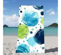 Telo Mare Microfibra 100x200cm Telo Mare Blu Asciugamano Palestra Europa Settentrionale Stuoia Spiaggia Leggero,Asciugatura Rapida,Con Borsa Portaoggetti per Piscina,Bagno,Campeggio,Viaggio W2-907