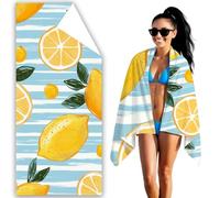 Telo Mare Microfibra 220x100 CM Telo Mare Astratto Asciugamano Palestra Frutta Stuoia Spiaggia Antisabbia, Lavabile, Asciugamano Salvaspazio, Uomo Donna Accessori Beach Towel per Yoga Campeggio F2-438