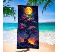 Telo Mare Microfibra 220x100 cm Telo Mare Grande, Asciugamano Palestra, Morbida e Assorbente Asciugamano Microfibra Cielo stellato, Antisabbia Stuoia Spiaggia per Viaggi, Campeggio Albero H-8580