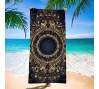 Telo Mare Microfibra 70x140 cm Telo Mare Grande, Asciugamano Palestra, Morbida e Assorbente Asciugamano Microfibra Sogno, Antisabbia Stuoia Spiaggia per Viaggi, Campeggio, Palestra, Mandala H-10420