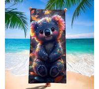 Telo Mare Microfibra 70x140 cm Telo Mare Grande, Asciugamano Palestra, Morbida e Assorbente Asciugamano Microfibra Animale, Antisabbia Stuoia Spiaggia per Viaggi, Campeggio, Palestra, Koala H-8836