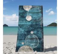 Telo Mare Microfibra 75x150cm Telo Mare Turchese Asciugamano Palestra Europa Settentrionale Stuoia Spiaggia Leggero,Asciugatura Rapida,Con Borsa Portaoggetti per Piscina,Bagno,Campeggio,Viaggio W2-903