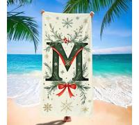 Telo Mare Microfibra 80x160 cm Telo Mare Grande, Asciugamano Palestra, Morbida e Assorbente Asciugamano Microfibra Verde, Antisabbia Stuoia Spiaggia per Viaggi, Campeggio, Palestra, Lettera H-8167