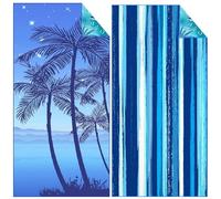 Telo Mare Microfibra Asciugamani Teli da Spiaggia Asciugamano Palestra 2 Set Grande Antisabbia 180x80cm xxl Uomo Donna Regalo Accessori Beach Towel Leggero Grandi per Piscina Bagno Travel Regali