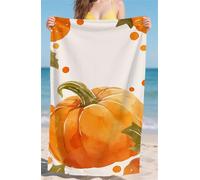 Telo Mare Microfibra Asciugamano Mare Asciuga Veloce Leggero Resistente Asciugamano Spiaggia Beige per Spiaggia Piscina Camping Viaggi Tessuto in Microfibra Telomare Zucca Dimensioni 90x160cm bz-836