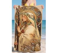 Telo Mare Microfibra Asciugamano Mare Asciuga Veloce Leggero Resistente Asciugamano Spiaggia Beige per Spiaggia Piscina Camping Viaggi Tessuto in Microfibra Telomare Donna Dimensioni 90x160cm bz-844