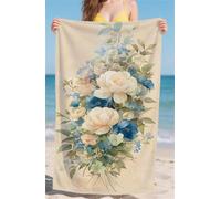 Telo Mare Microfibra Asciugamano Mare Asciuga Veloce Leggero Resistente Asciugamano Spiaggia Beige per Spiaggia Piscina Camping Viaggi Tessuto in Microfibra Telomare Fiore Dimensioni 90x160cm bz-816