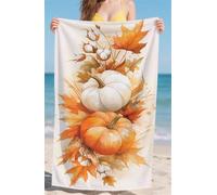 Telo Mare Microfibra Asciugamano Mare Asciuga Veloce Leggero Resistente Asciugamano Spiaggia Beige per Spiaggia Piscina Camping Viaggi Tessuto in Microfibra Telomare Zucca Dimensioni 90x160cm bz-838