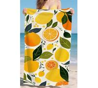 Telo Mare Microfibra Asciugamano Mare Asciuga Veloce Leggero Resistente Asciugamano Spiaggia Beige per Spiaggia Piscina Camping Viaggi Tessuto in Microfibra Telomare Limone Dimensioni 90x160cm bz-842