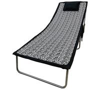 Telo Mare Microfibra con Elastico Elastici Tasche Laterali Cuscino Gonfiabile Coprilettino Spiaggia Piscina Asciugamano Sedia Sdraio Fantasia Zebrato Maculato Leopardato 70 x 190 cm (Leopardato)