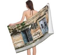 Telo Mare Microfibra Grande 200x150 cm 3D Italia, Telo da Mare Porta di Legno Asciugatura Rapida per Adulti Donna Uomo, Asciugamano da Spiaggia per Fitness, Yoga, Sauna, Telo Bagno X930